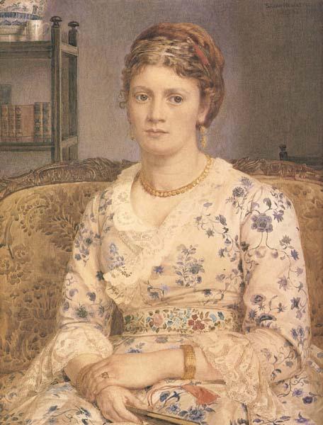 Sir Edward john Poynter,Bart.PRA,RWS Portrait of Mrs j.p.Heselitine (mk46) Germany oil painting art